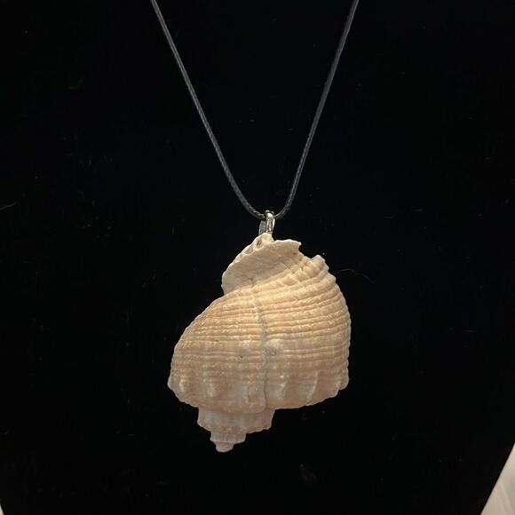 Handcrafted Natural Seashell Pendant Necklace on choice of necklace. - Picture 4 of 4
